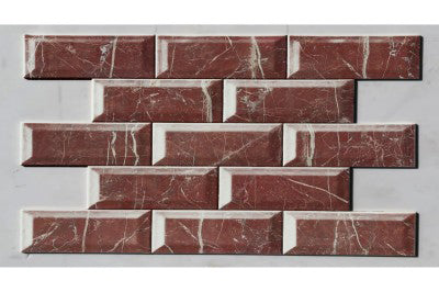 small Mandela Red Marble mosaic tiles