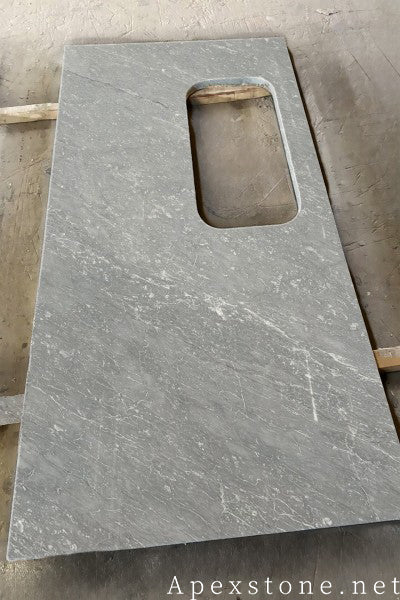 Honed Maserati Grey Marble island countertops
