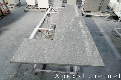 Honed Maserati Grey Marble island countertops