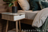 round white Marble nightstand