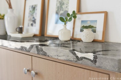 Honed Michelangelo Grey Marble tops