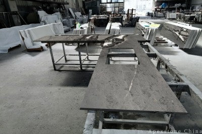Honed Michelangelo Grey Marble tops