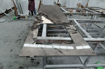 Honed Michelangelo Grey Marble tops