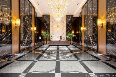 1 inch grey Marble wall hotel