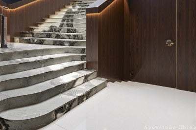 1 inch grey Marble wall hotel