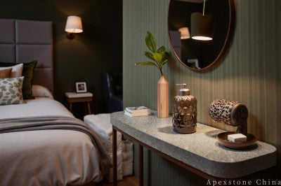 small grey Limestone nightstand