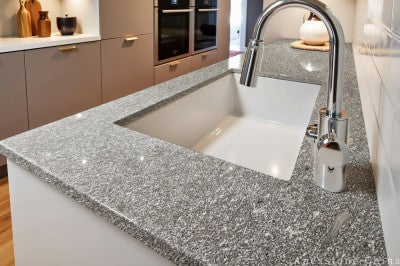 Flat edge Moca Grey kitchen countertops