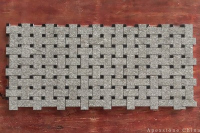 textured grey Limestone medallion