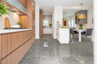 grey Limestone luxury tile kitchen floor