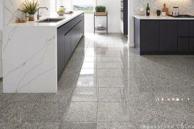 grey Limestone luxury tile kitchen floor