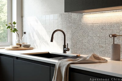 grey Limestone luxury tile kitchen floor