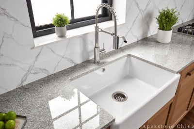 Flat edge Moca Grey kitchen countertops