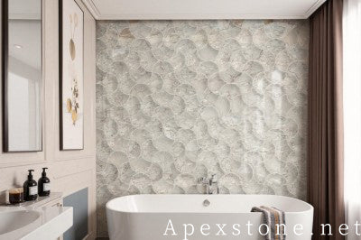 1cm Moon Beige Marble tiles