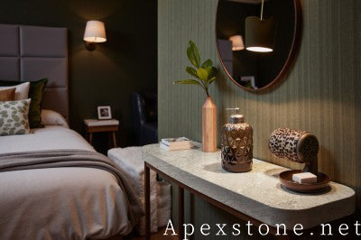 antique grey Marble nightstand