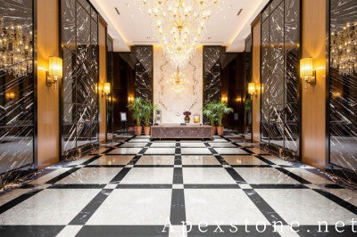 stacked stone veneer grey Marble wall mall