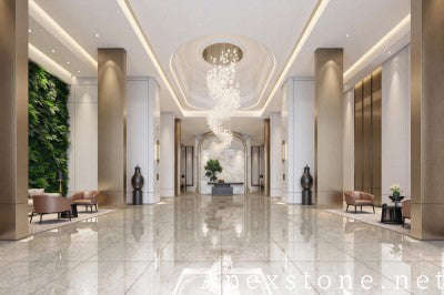 stacked stone veneer grey Marble wall mall