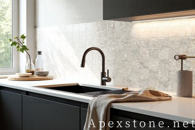 1cm Moon Beige Marble tiles