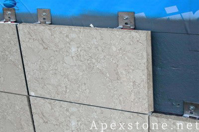3/4 inch grey Marble facade walls