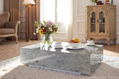 round grey Marble cocktail table