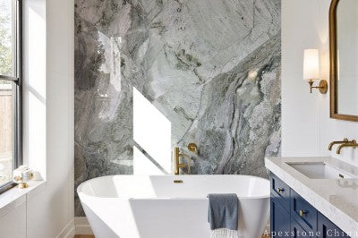 NaChu Green stone white Marble slabs