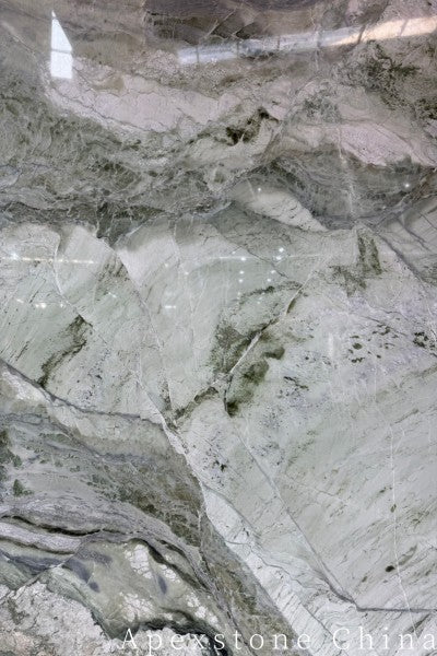 NaChu Green stone white Marble slabs