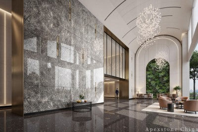 50mm black Marble wall office