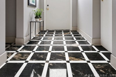 small black Granite floor entry hall