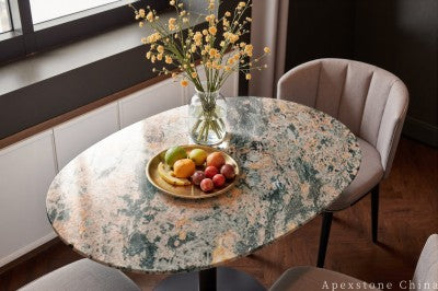 antique pink Marble coffee table