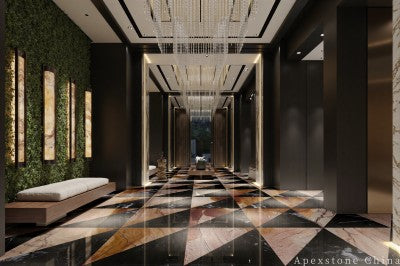 small beige Marble floor foyer