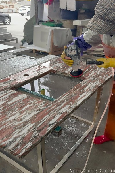 Custom Norwegian Rose kitchen countertops