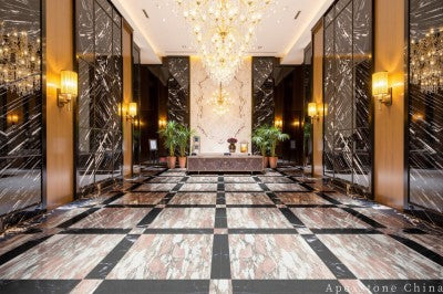 tumbled pink Marble wall mall