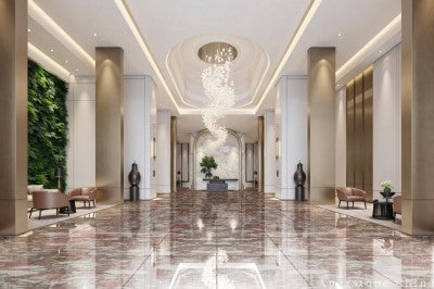 tumbled pink Marble wall mall