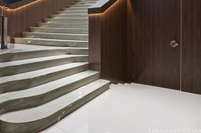 flagstone green Marble floor foyer