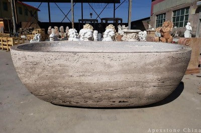 marble top Ocean Bue Travertine bathtub