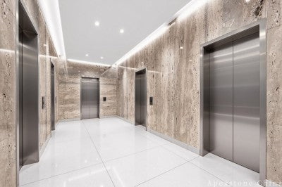 small beige Travertine wall hotel