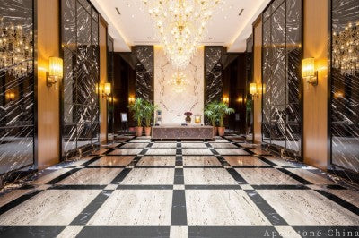small beige Travertine wall hotel