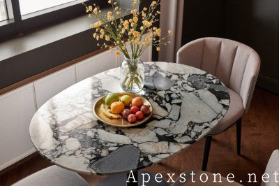 inlay grey Marble coffee table