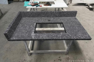 2 inch Ocean Storm quartz slabs
