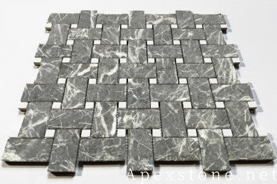 4 inch Olivium Grey Marble tiles