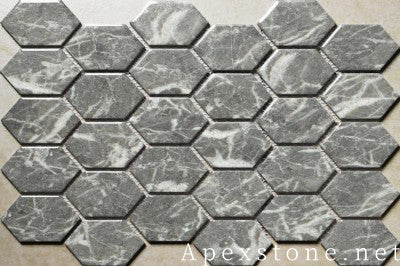 honed Olivium Grey Marble tiles