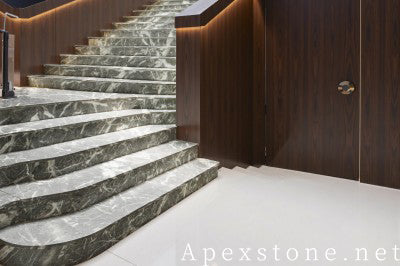 sawn grey Marble wall hotel