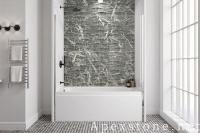 honed Olivium Grey Marble tiles
