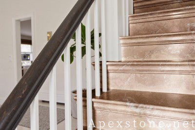 small orange Marble floor staircase