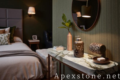 modern white Marble nightstand