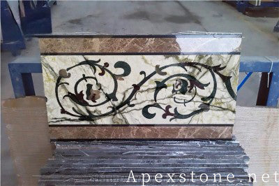 polishing Orchid Marble medallion