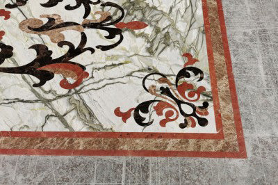 polishing Orchid Marble medallion
