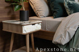 modern white Marble nightstand