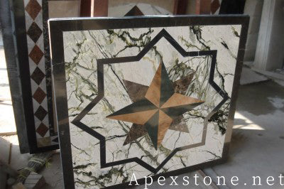 polishing Orchid Marble medallion