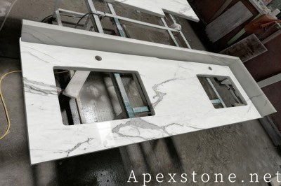 3cm white Marble vanity tops