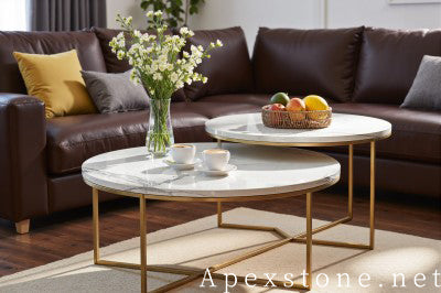 rectangle white Marble table tops